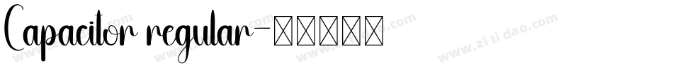 Capacitor regular字体转换